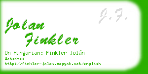jolan finkler business card